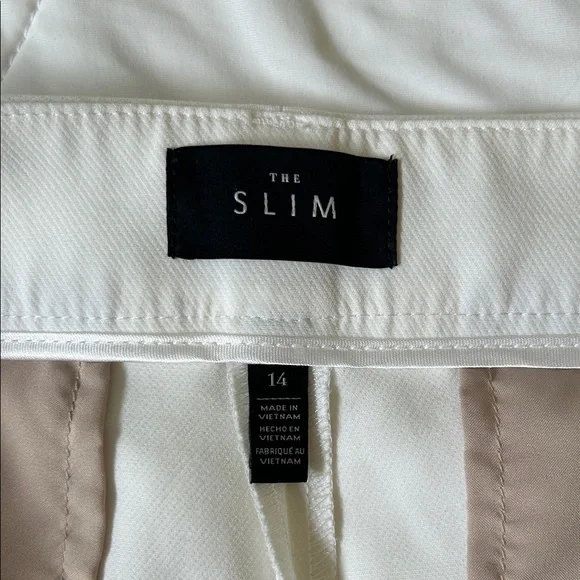 White House Black Market Off-White Slim Trousers - Picture 2 of 4